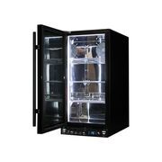 Black Front Venting Under Bench Heated Glass Door Bar Fridge Model SK92L-B-HD gallery detail image