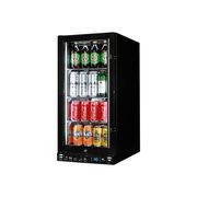Black Front Venting Under Bench Heated Glass Door Bar Fridge Model SK92L-B-HD gallery detail image