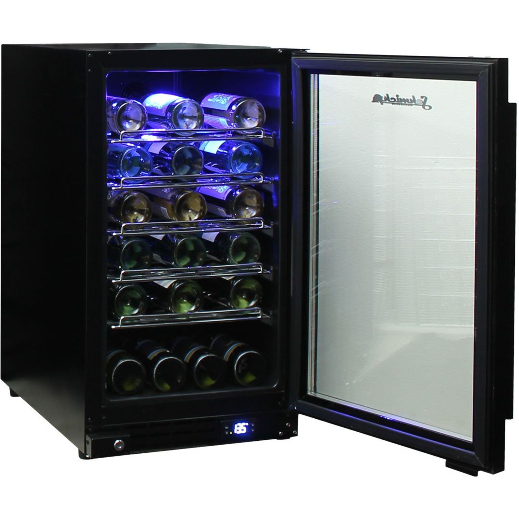 Quiet & Energy Efficient Triple Glazed Wine Fridge - Right Hinged/Black "Only 860mmH Available" gallery detail image