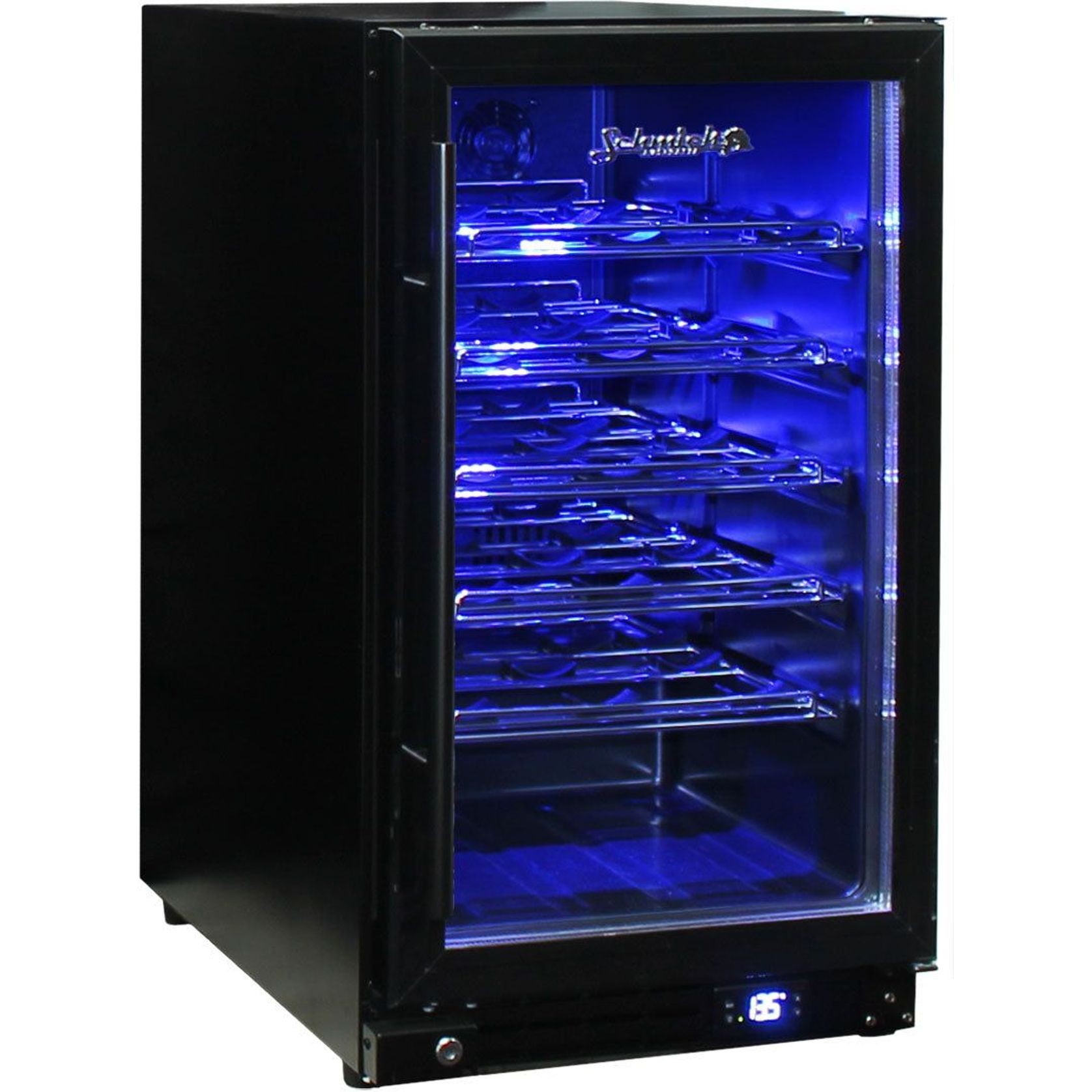 Quiet & Energy Efficient Triple Glazed Wine Fridge - Right Hinged/Black "Only 860mmH Available" gallery detail image