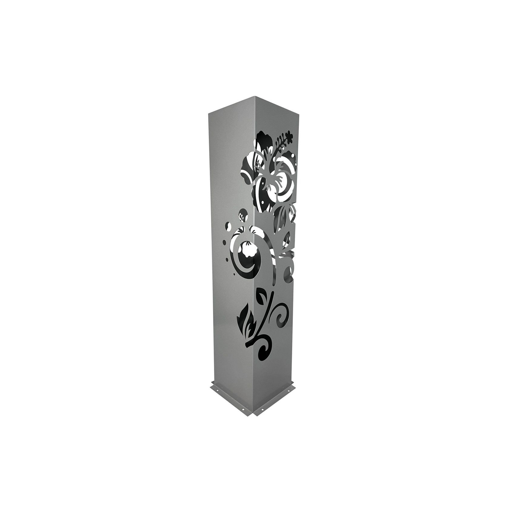 POWDER COATED LASER CUT GARDEN PLANTER - HIBISCUS KORU gallery detail image