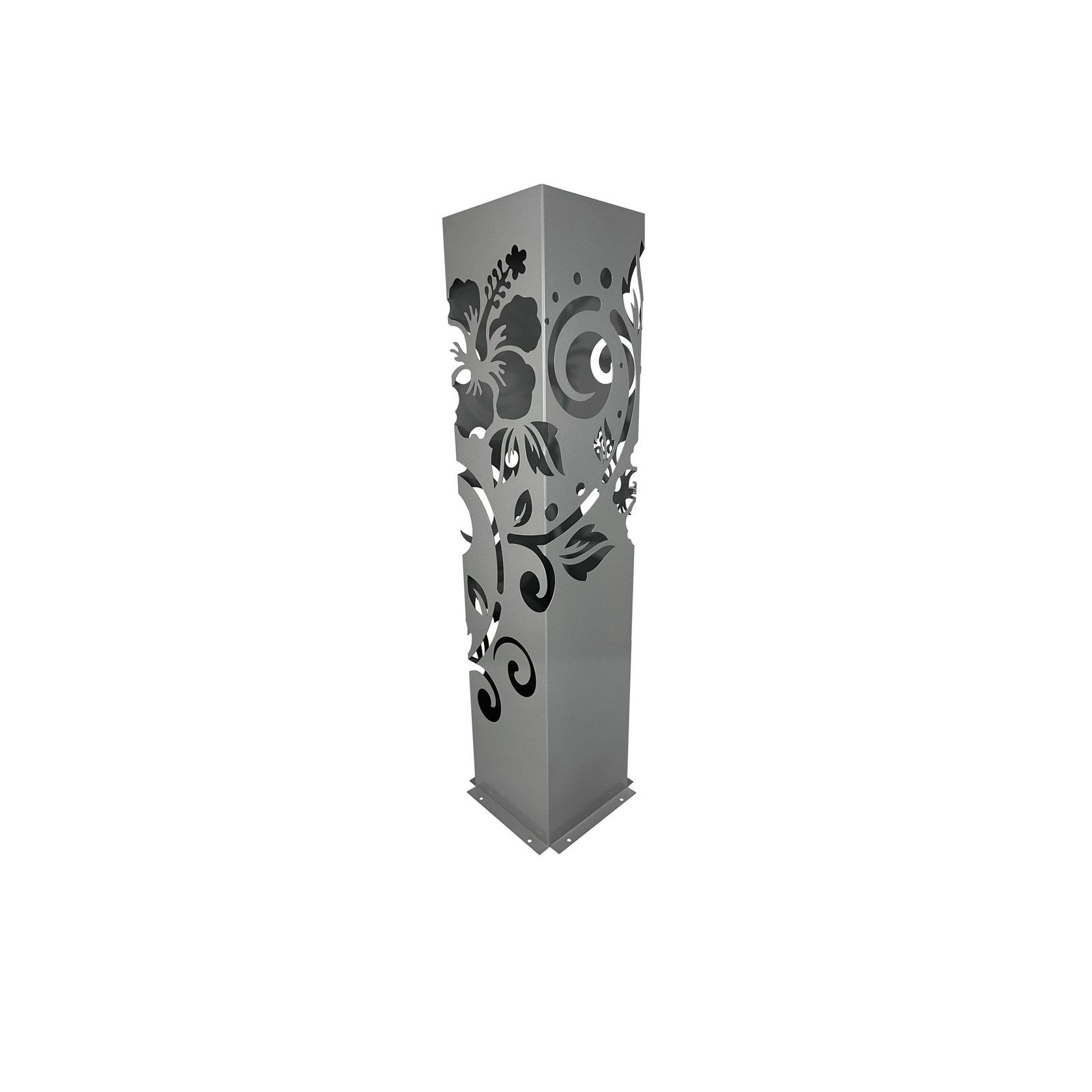 POWDER COATED LASER CUT GARDEN PLANTER - HIBISCUS KORU gallery detail image