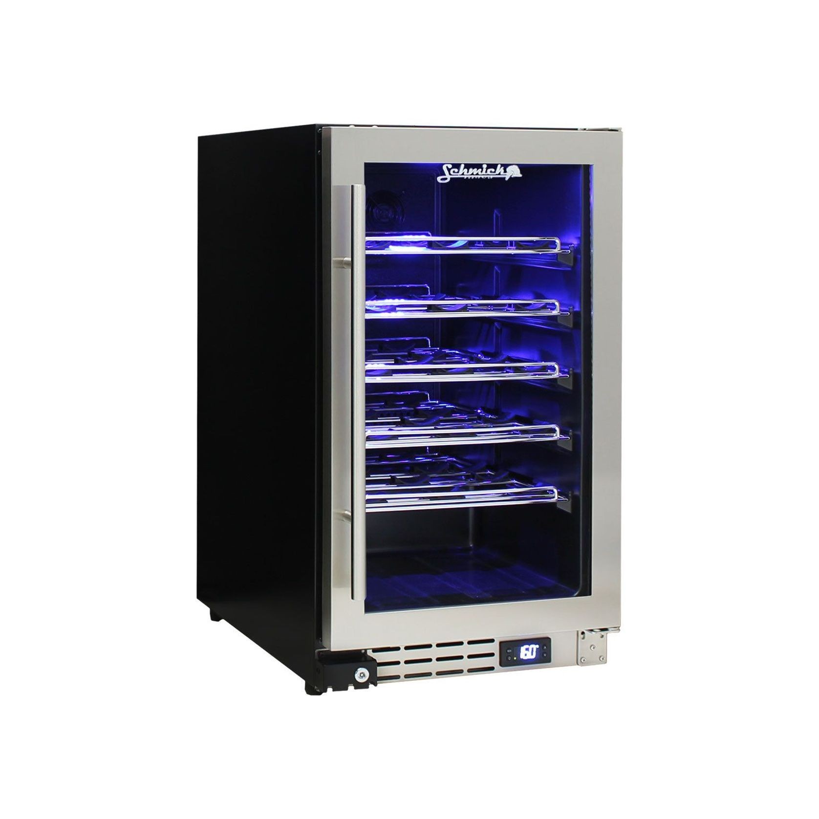 Quiet & Energy Efficient Triple Glazed Wine Fridge - Stainless Steel Left Hinged gallery detail image