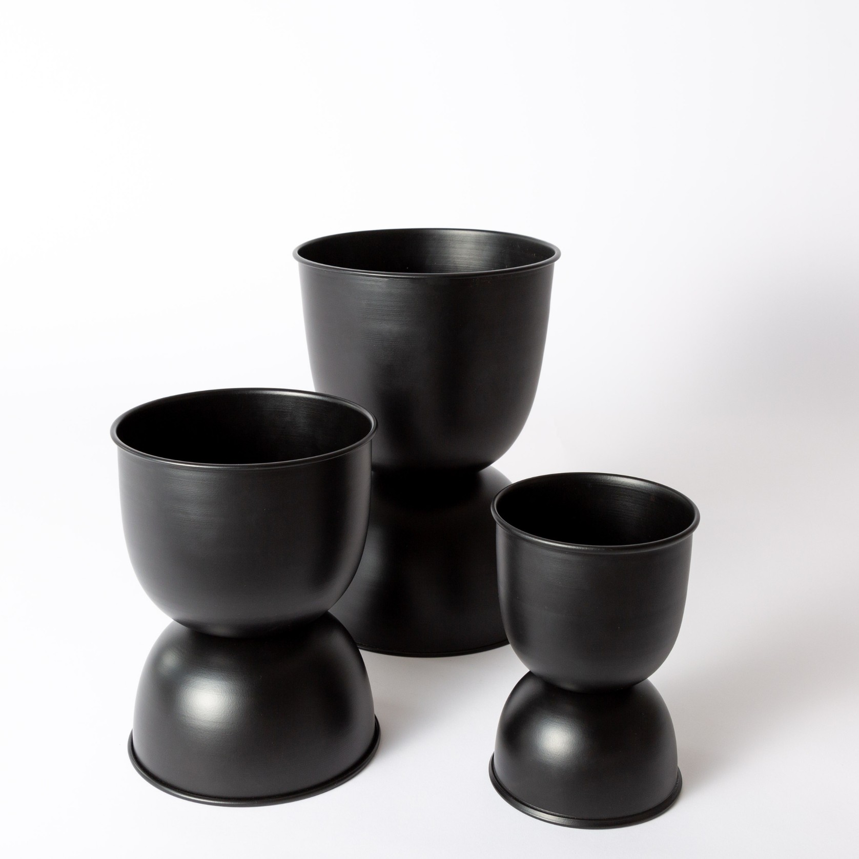 Domes Metal Planter Large - Black gallery detail image