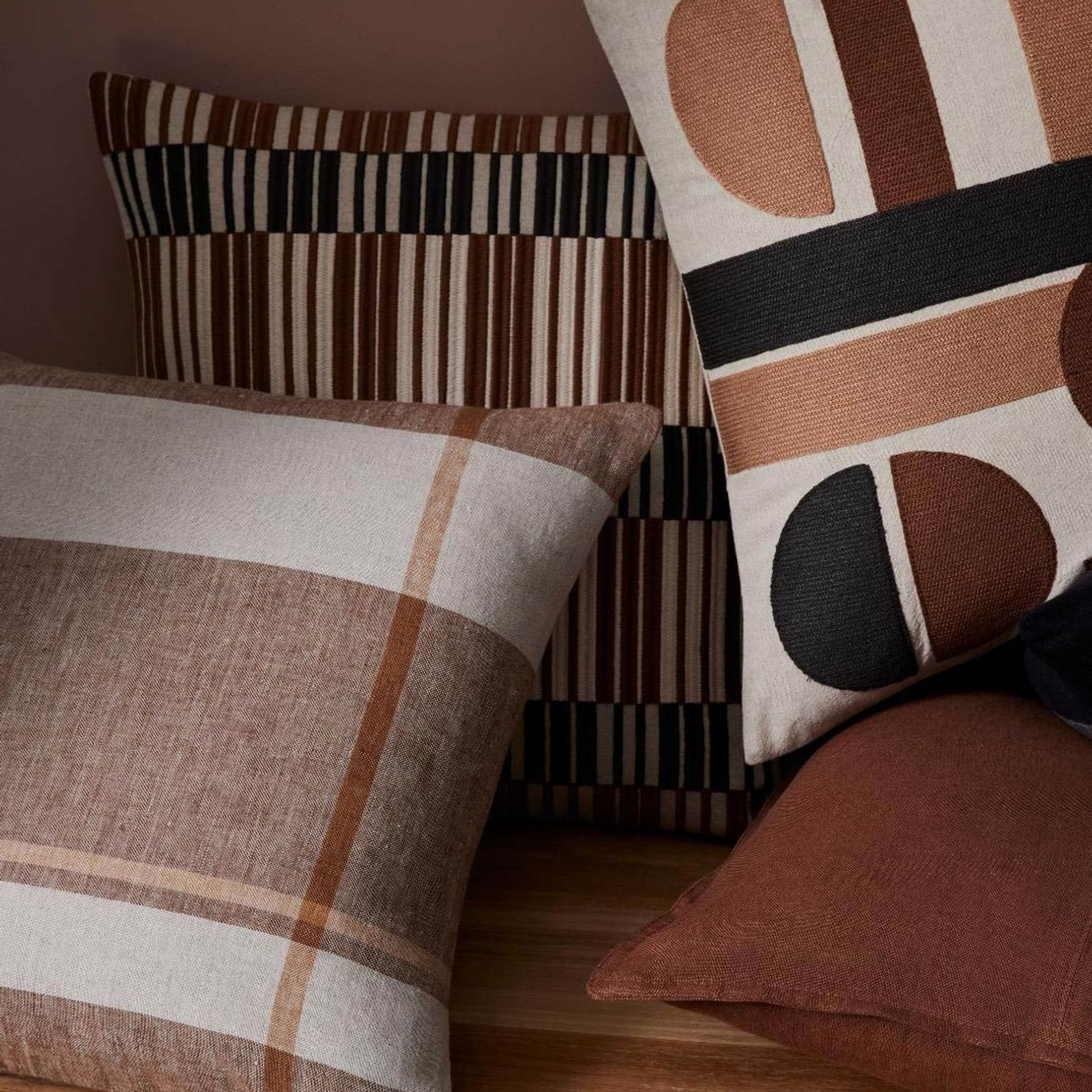 Weave Home Dante Cushion - Tobacco | 50 x 50cm gallery detail image