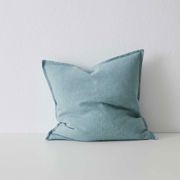 Weave Home European Linen Como Cushion - Mineral | Square and Lumbar | Three Sizes gallery detail image