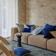 Weave Home European Linen Como Cushion - Cobalt | Square and Lumbar | Three Sizes gallery detail image
