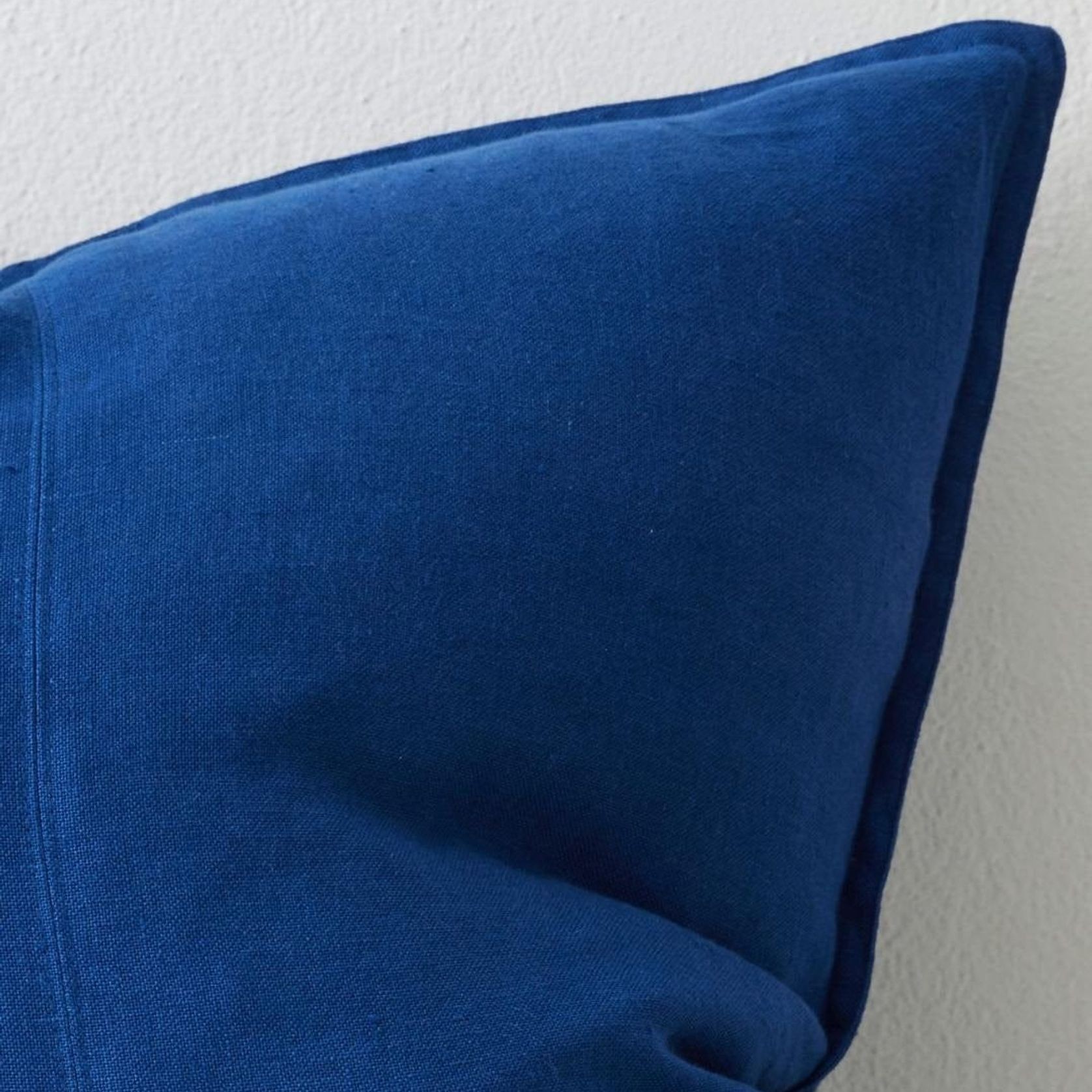 Weave Home European Linen Como Cushion - Cobalt | Square and Lumbar | Three Sizes gallery detail image