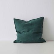 Weave Home European Linen Como Cushion - Forest | Square and Lumbar | Three Sizes gallery detail image