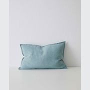 Weave Home European Linen Como Cushion - Mineral | Square and Lumbar | Three Sizes gallery detail image