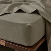 Ravello Linen Fitted Sheet - Caper | Weave Home gallery detail image
