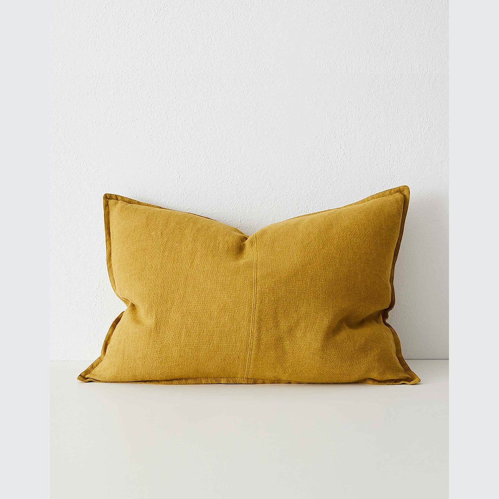 Weave Home European Linen Como Cushion - Moss | Square and Lumbar | Three Sizes gallery detail image