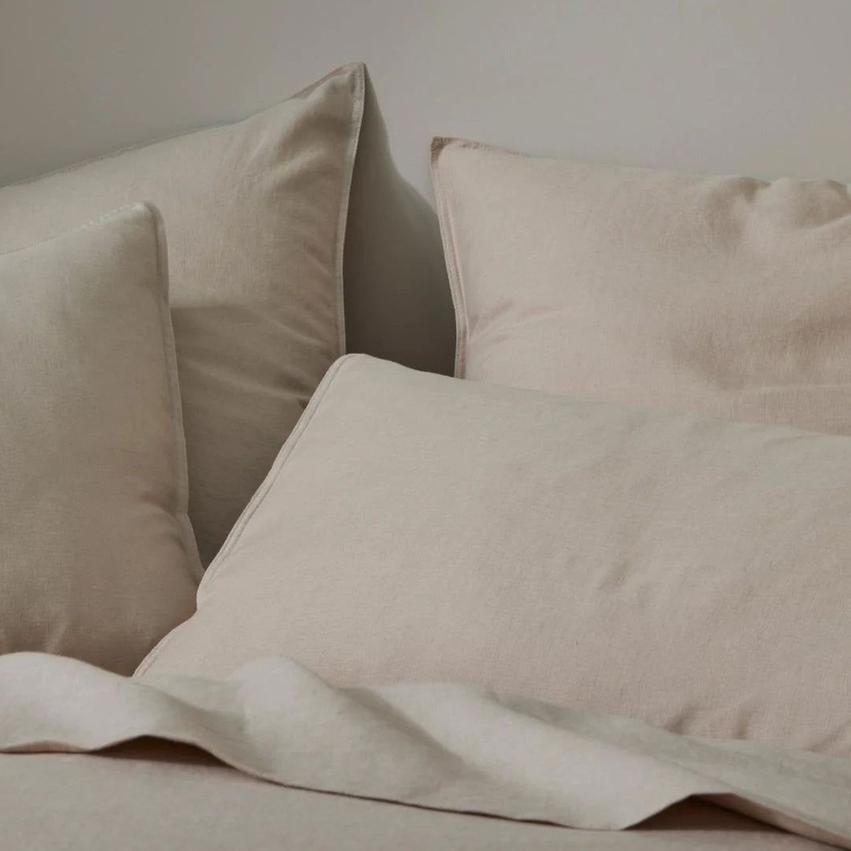 Ravello Pillowcase Pair - Shell | Standard,  King or Euro Size gallery detail image