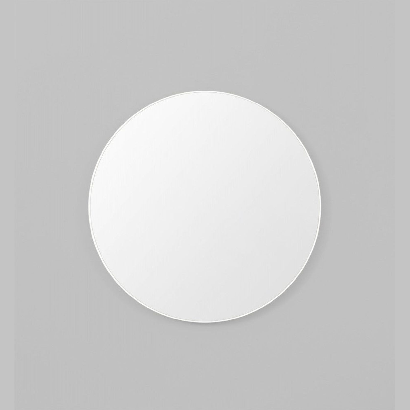 Flynn Round Mirror 50cm WHITE gallery detail image