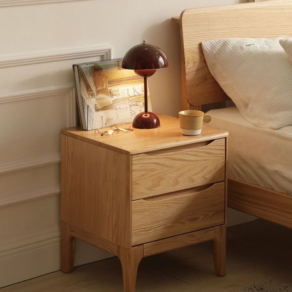 Solid deals oak bedside
