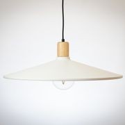 60cm Metal Pendant with Wooden Lamp Holder gallery detail image