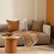 Baya Flaxmill Handwoven Linen Cushion | Pecan gallery detail image