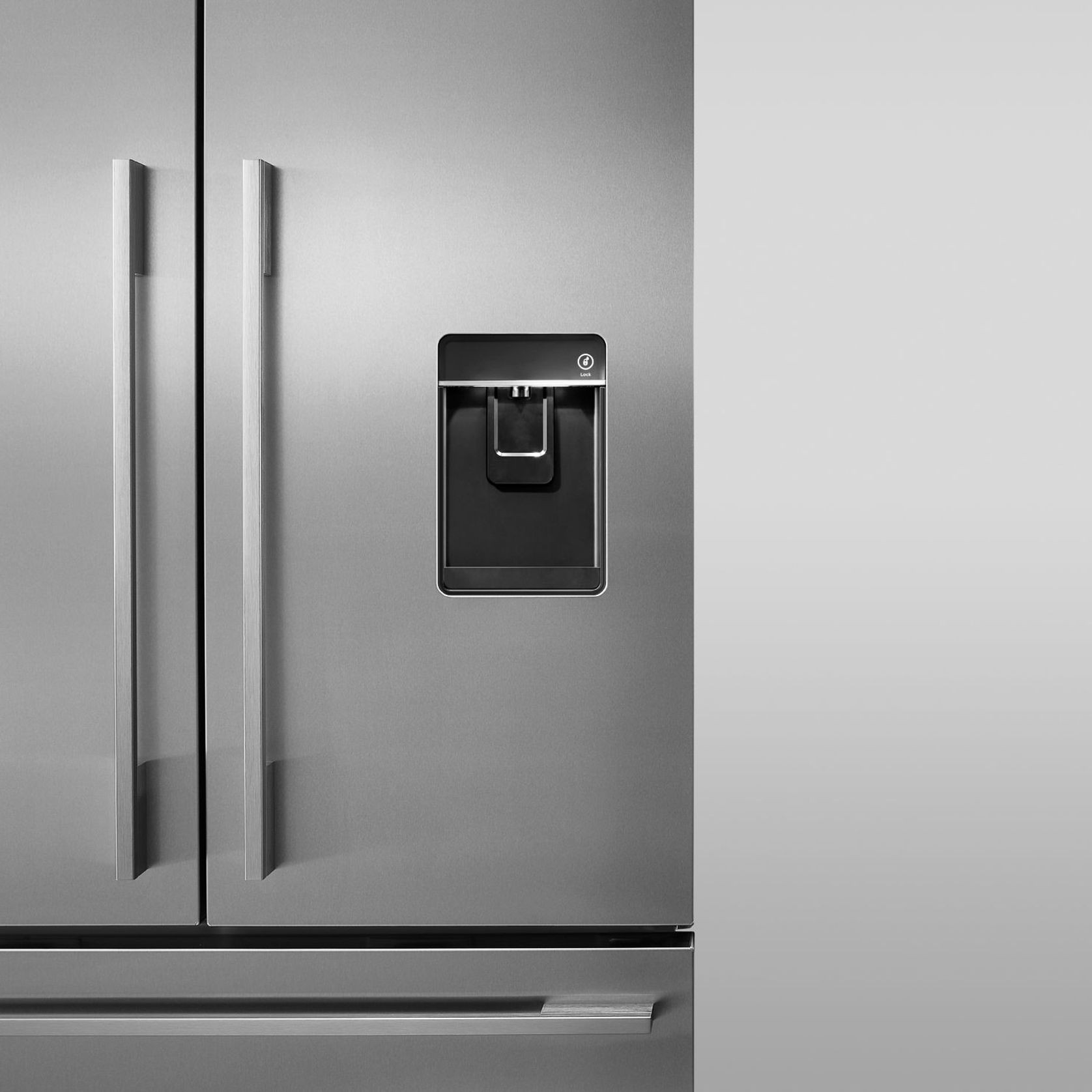 Freestanding French Door Refrigerator Freezer, 90cm, 569L, Ice & Water, French Hinge ArchiPro NZ