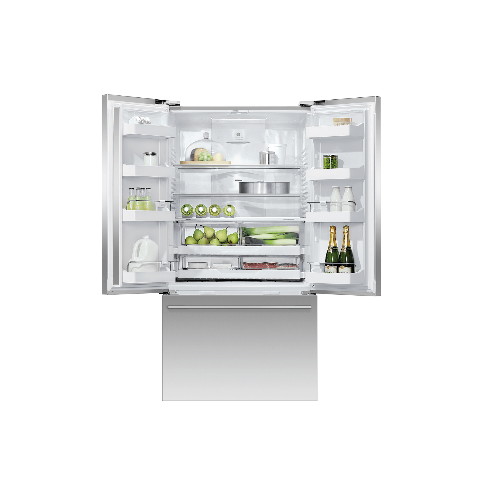 Freestanding French Door Refrigerator Freezer, 90cm, 569L ArchiPro NZ