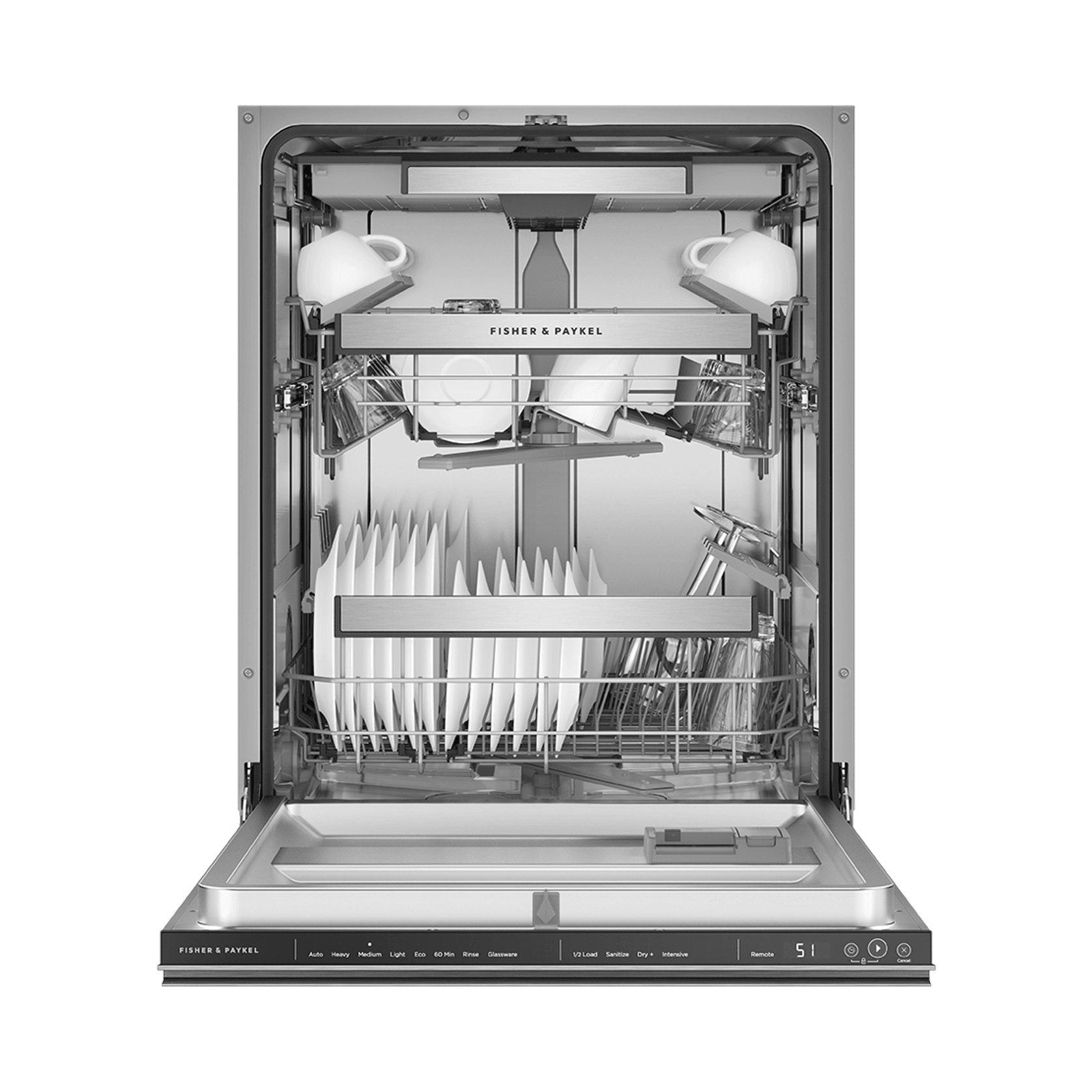 Builtunder Dishwasher, Tall, Sanitise ArchiPro NZ