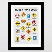 Rugby Road Code Art Print gallery detail image