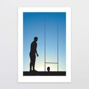 Practice Makes Perfect - Rugby Boy Art Print gallery detail image