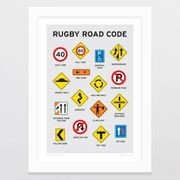 Rugby Road Code Art Print gallery detail image