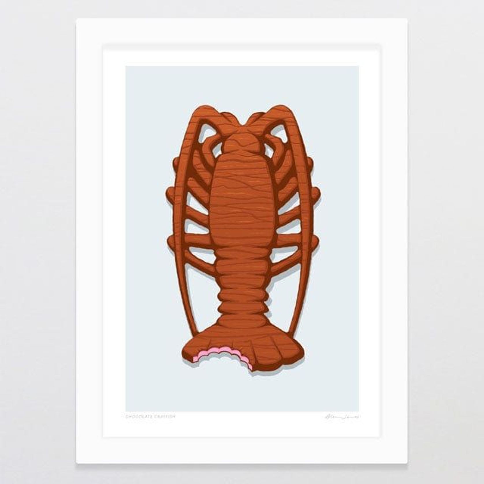 Chocolate Crayfish Art Print gallery detail image
