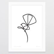 Single Line Piwakawaka Art Print gallery detail image