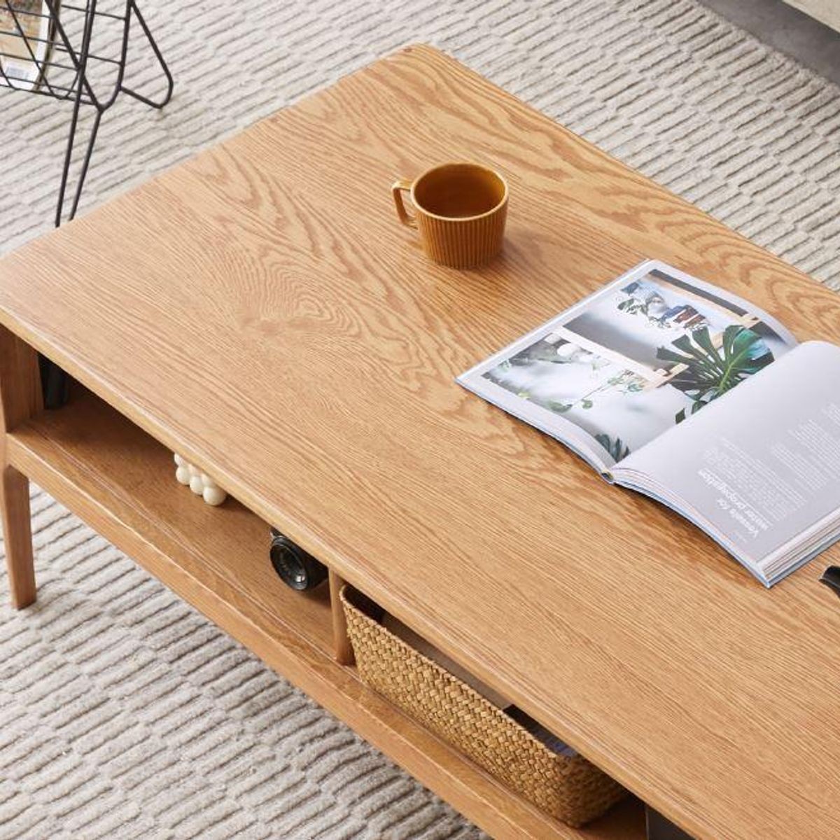 Honey oak store coffee table