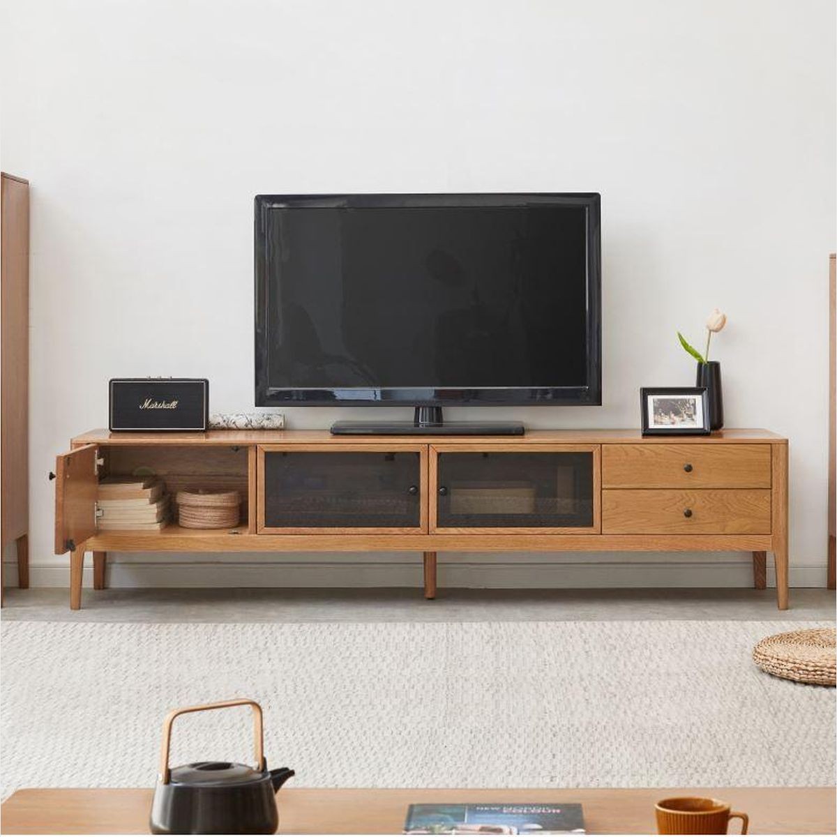 Honey oak hotsell entertainment center
