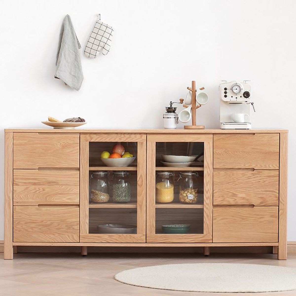 Humbie Natural Solid Oak Extra Large Sideboard ArchiPro NZ