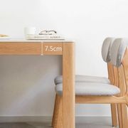 Humbie Oak Large Dining Table With Ceramic Marble Top gallery detail image