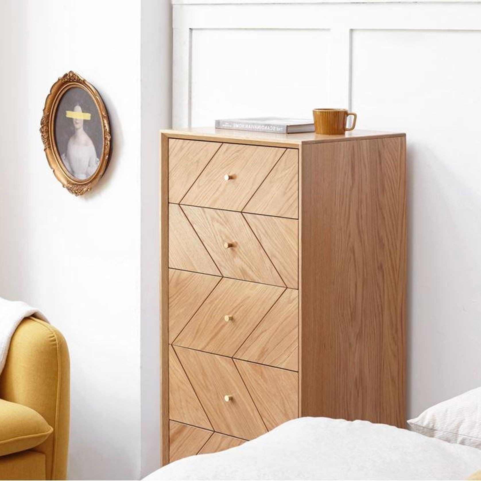 Parquet Solid Oak 5 Drawers Tallboy gallery detail image