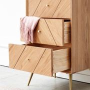Parquet Solid Oak 5 Drawers Tallboy gallery detail image