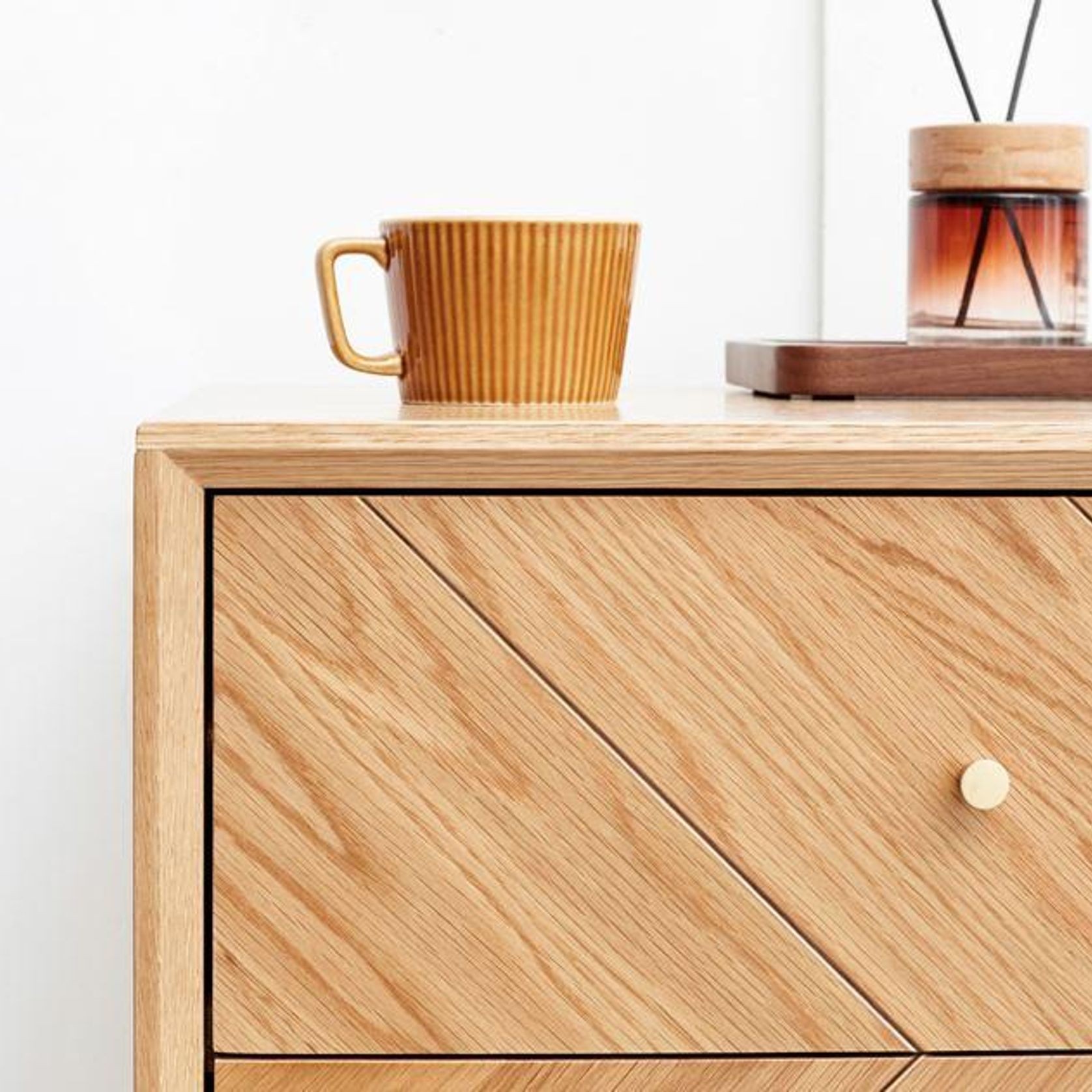 Parquet Solid Oak 5 Drawers Tallboy gallery detail image