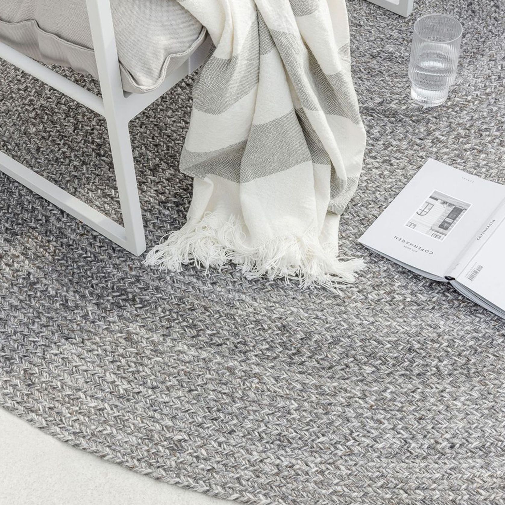 Baya Mornington Outdoor Rug - Dark Pebble gallery detail image