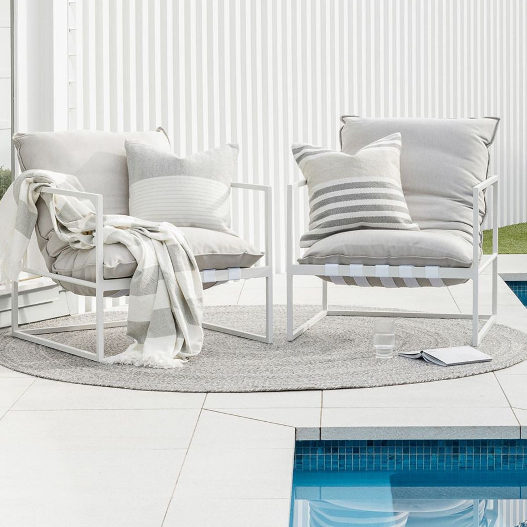 Baya Mornington Outdoor Rug - Dark Pebble gallery detail image