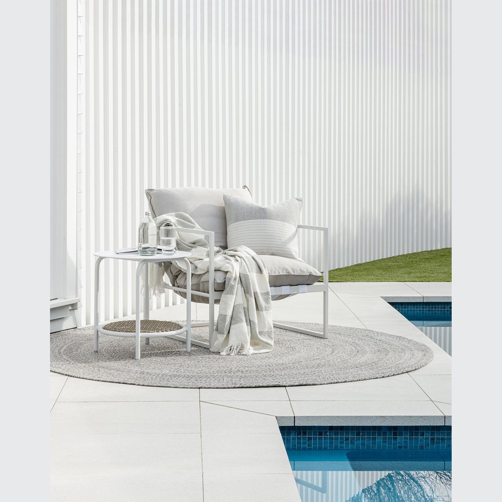 Baya Mornington Outdoor Rug - Dark Pebble gallery detail image