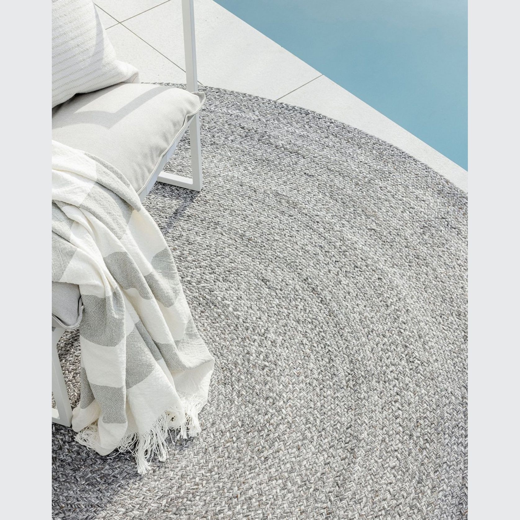 Baya Mornington Outdoor Rug - Dark Pebble gallery detail image