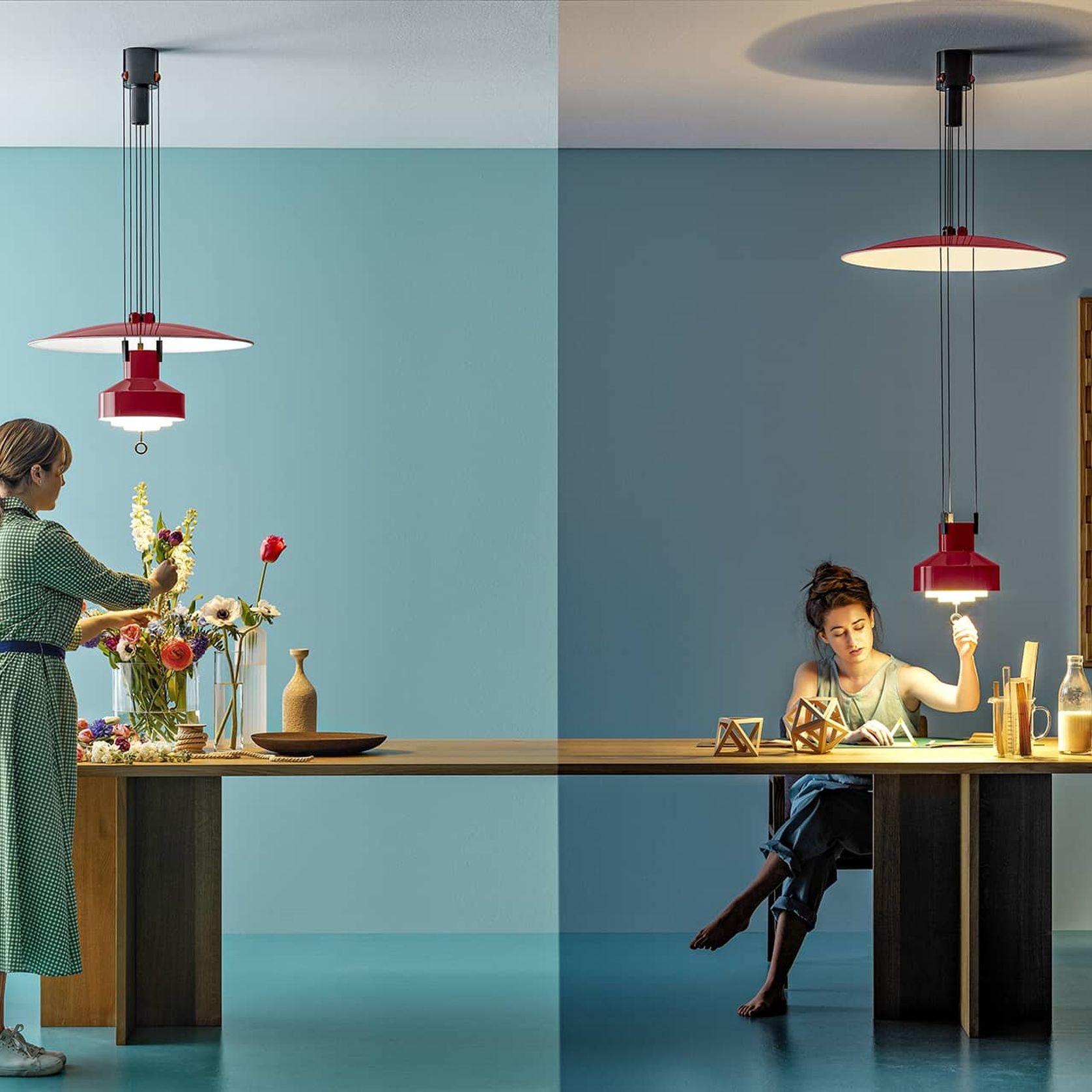 Saliscendi - 1957 Suspension Light gallery detail image