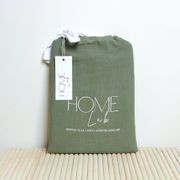 100% French Flax Linen Euro Pillowcase - Lichen gallery detail image