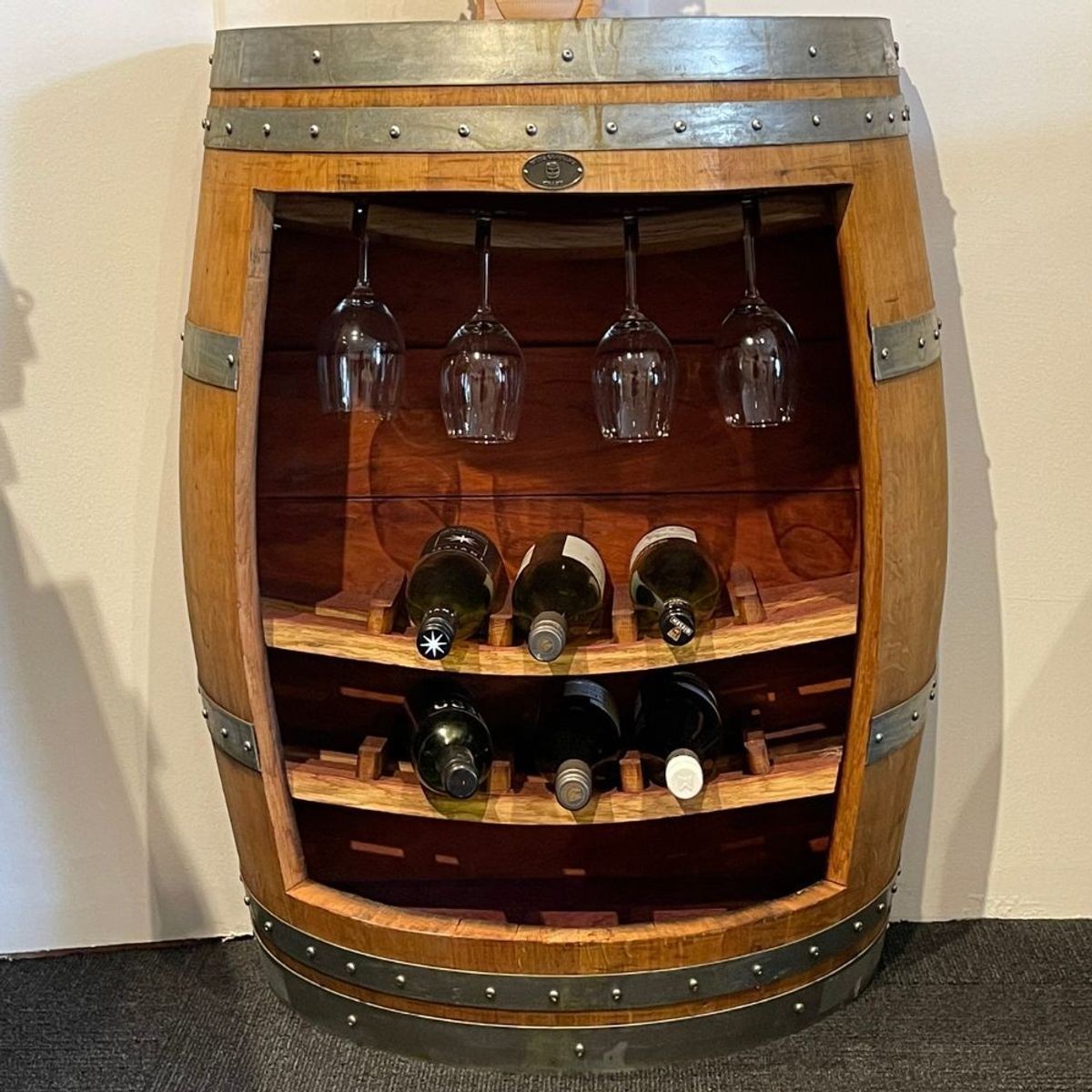 Wine barrel wine cabinet online