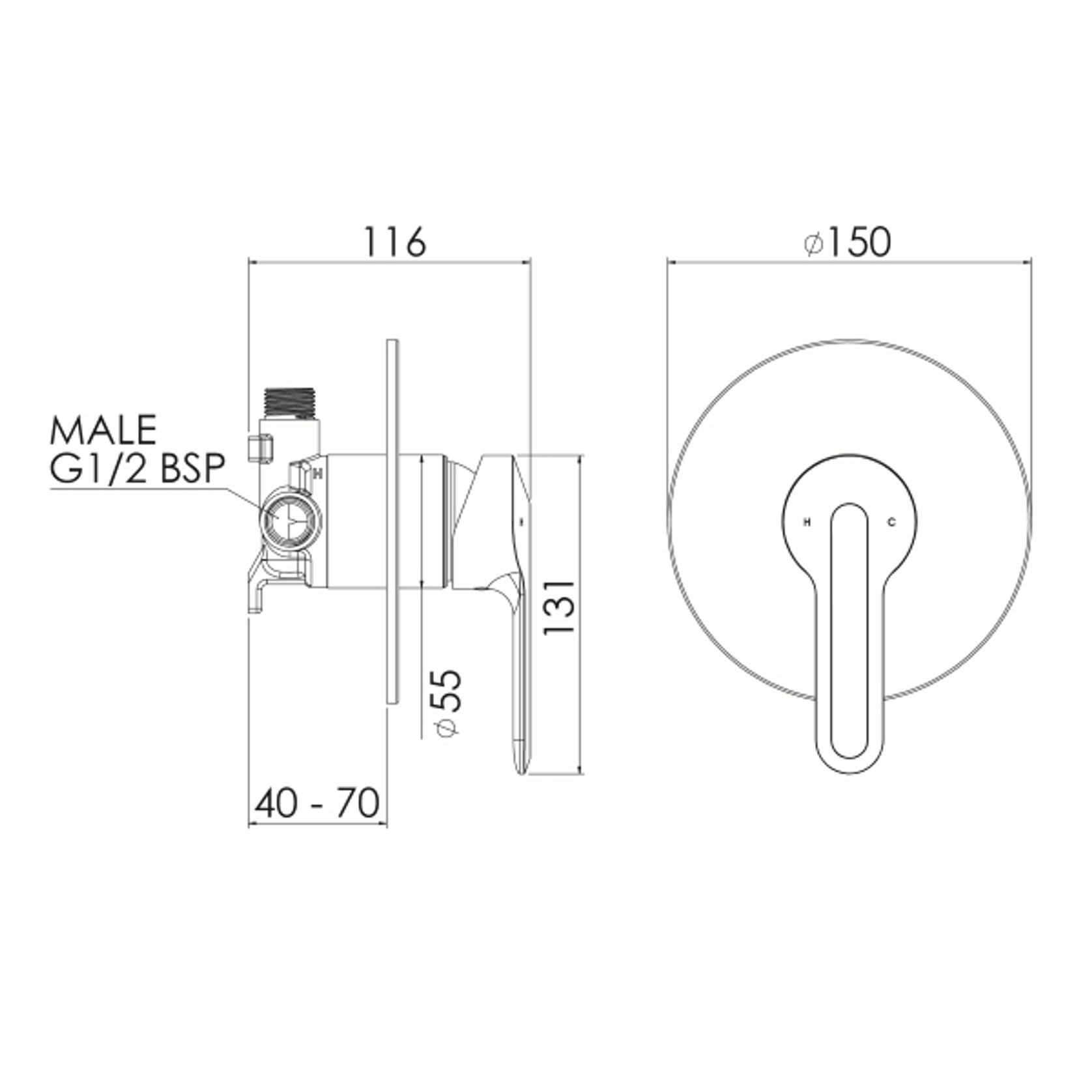 Slique Fusion Plus® Shower Mixer gallery detail image