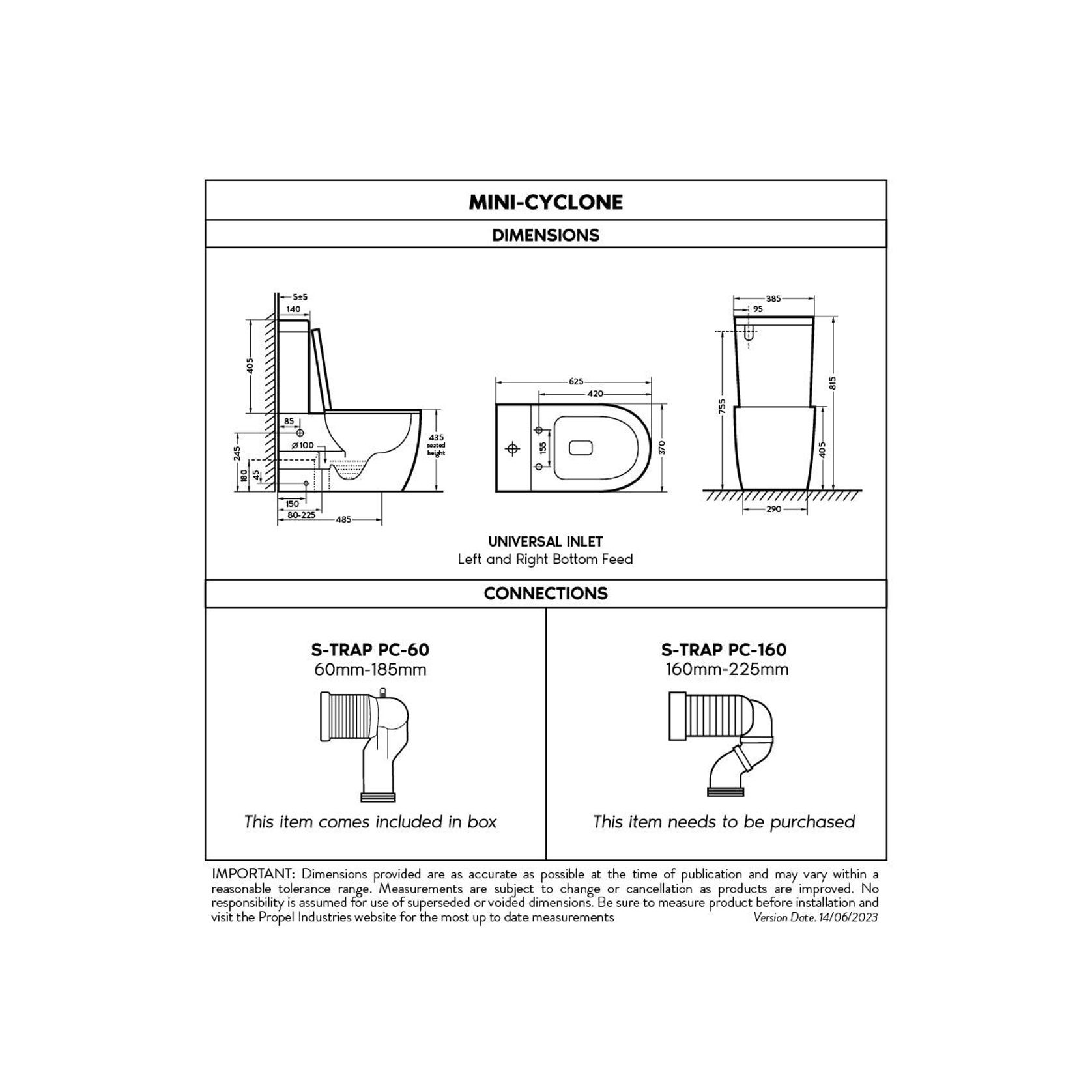 Mini Cyclone Gloss White Toilet Suite gallery detail image