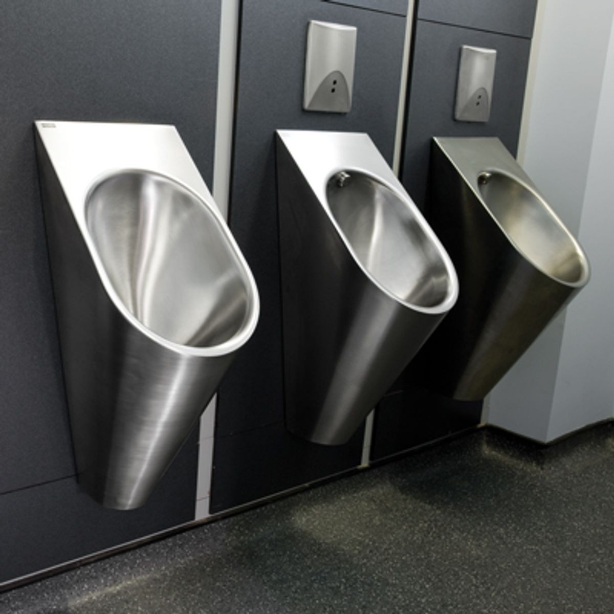 Bk Resources Stainless Steel 48 Urinal with Wall Mount Design
