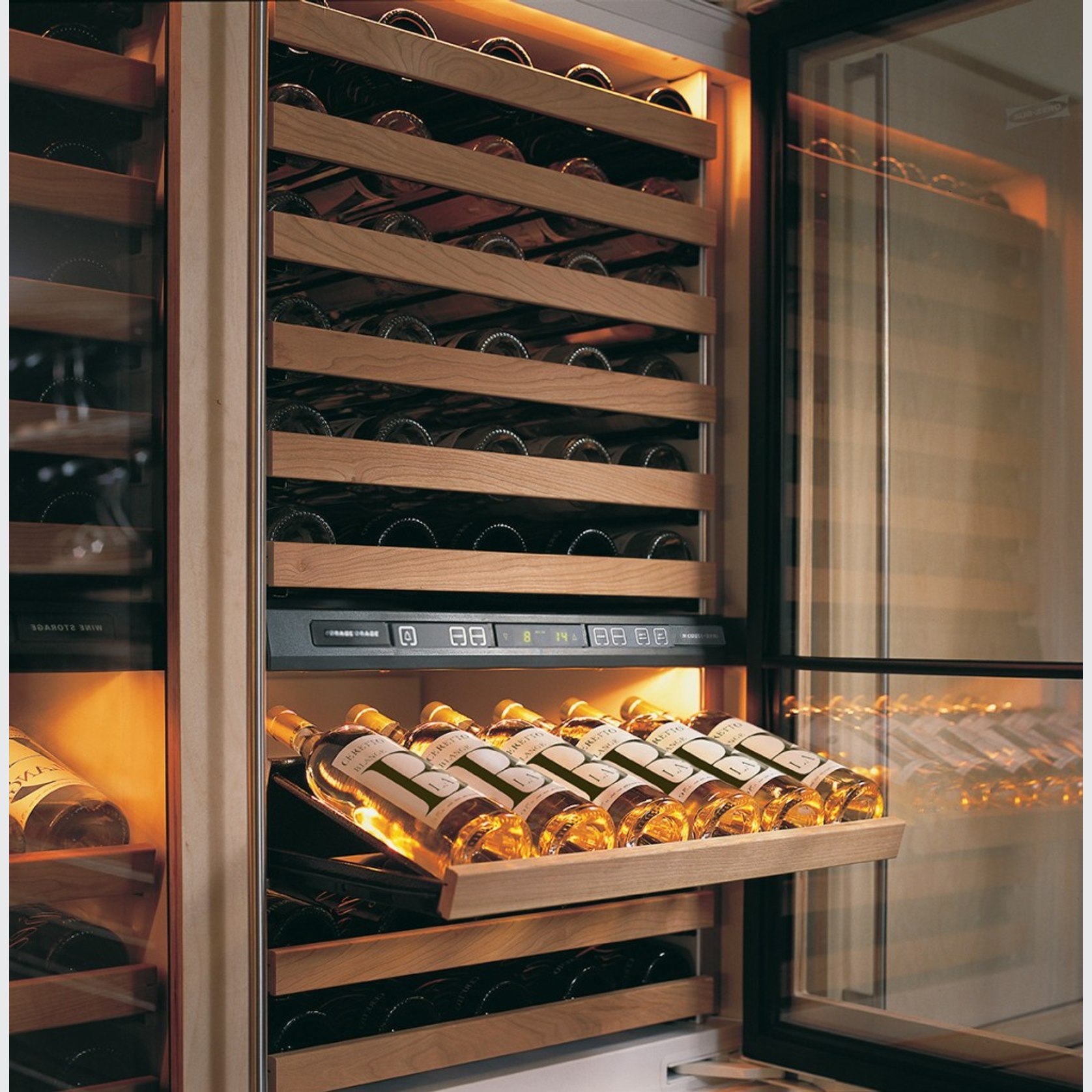 Tall integrated shop wine cooler