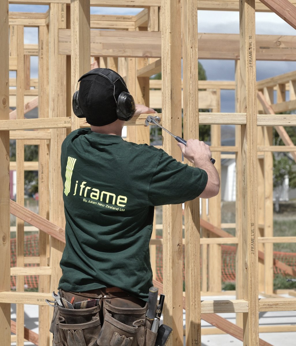 The engineered timber framing that emphasises strength and stability