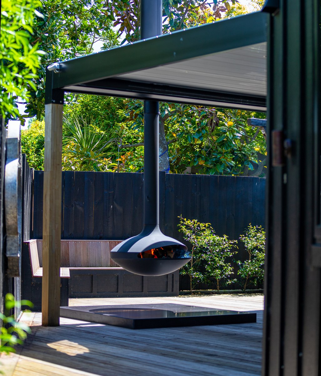 The rise of the architectural outdoor fireplace