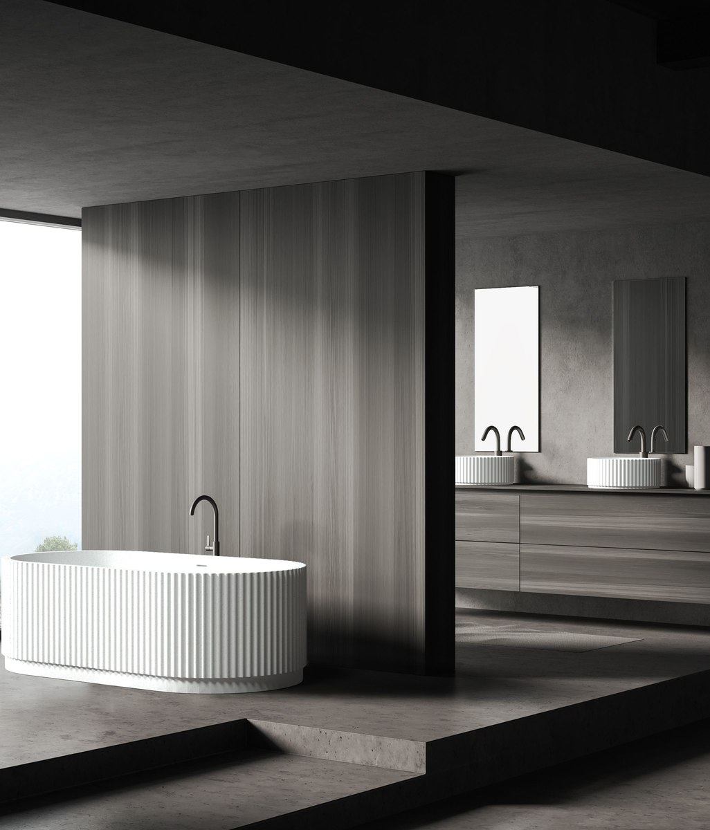 Discover the luxury bathware made from a unique blend of reclaimed marble, resin, and Barossa Valley minerals